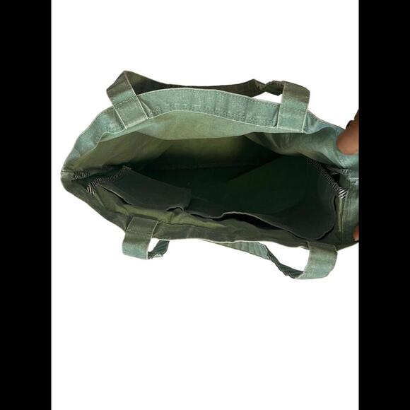 Stylish Green Canvas Tote Bag - Picture 4 of 6